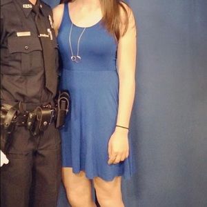 Express blue basic dress